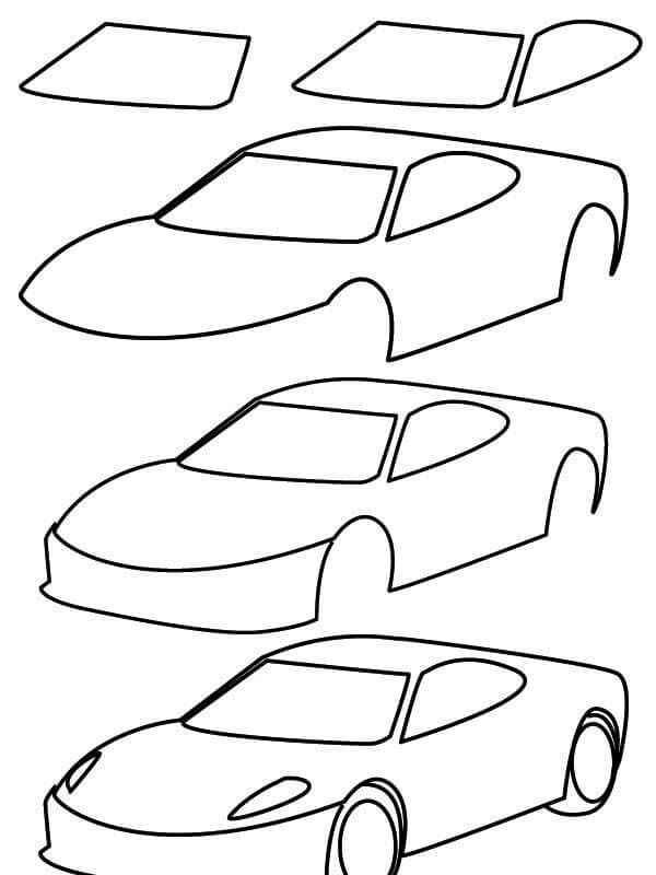 600x800 How To Draw Easy Cars - Car Drawing Step By Step