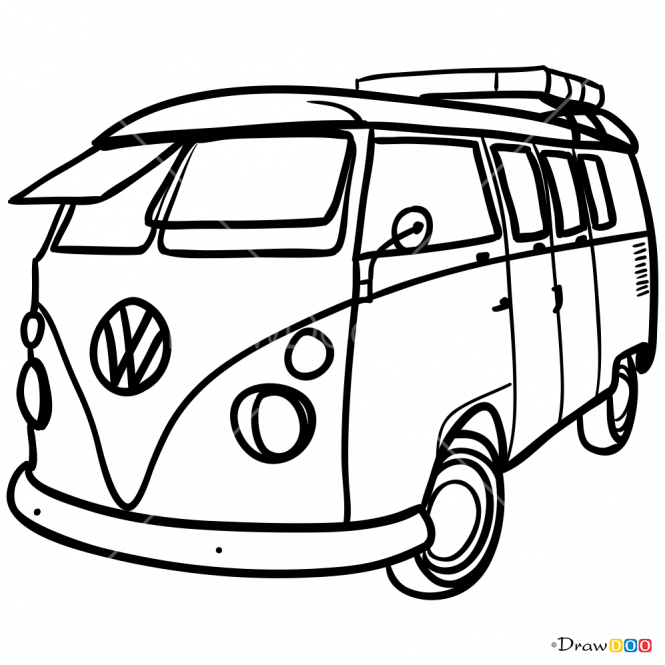 665x665 Volkswagen Drawing Template Transparent Png Clipart Free - Car Drawing Template
