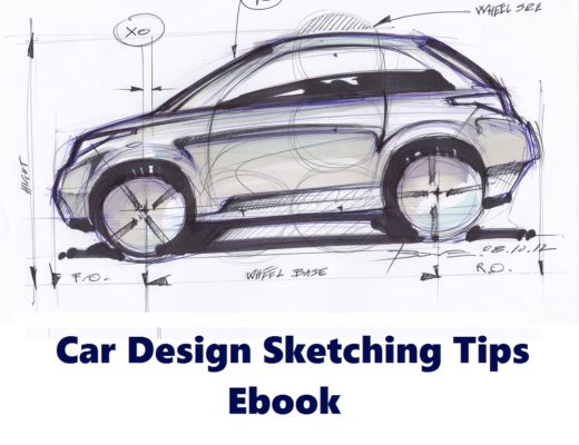 520x400 Car Sketch Video Tutorial The Tip Up Perspective - Car Drawing Tips