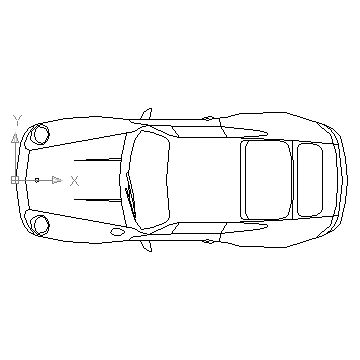 360x360 Autocad Drawing Porsche Turbo S Ag Luxury Cars Top View Dwg - Car Drawing Top