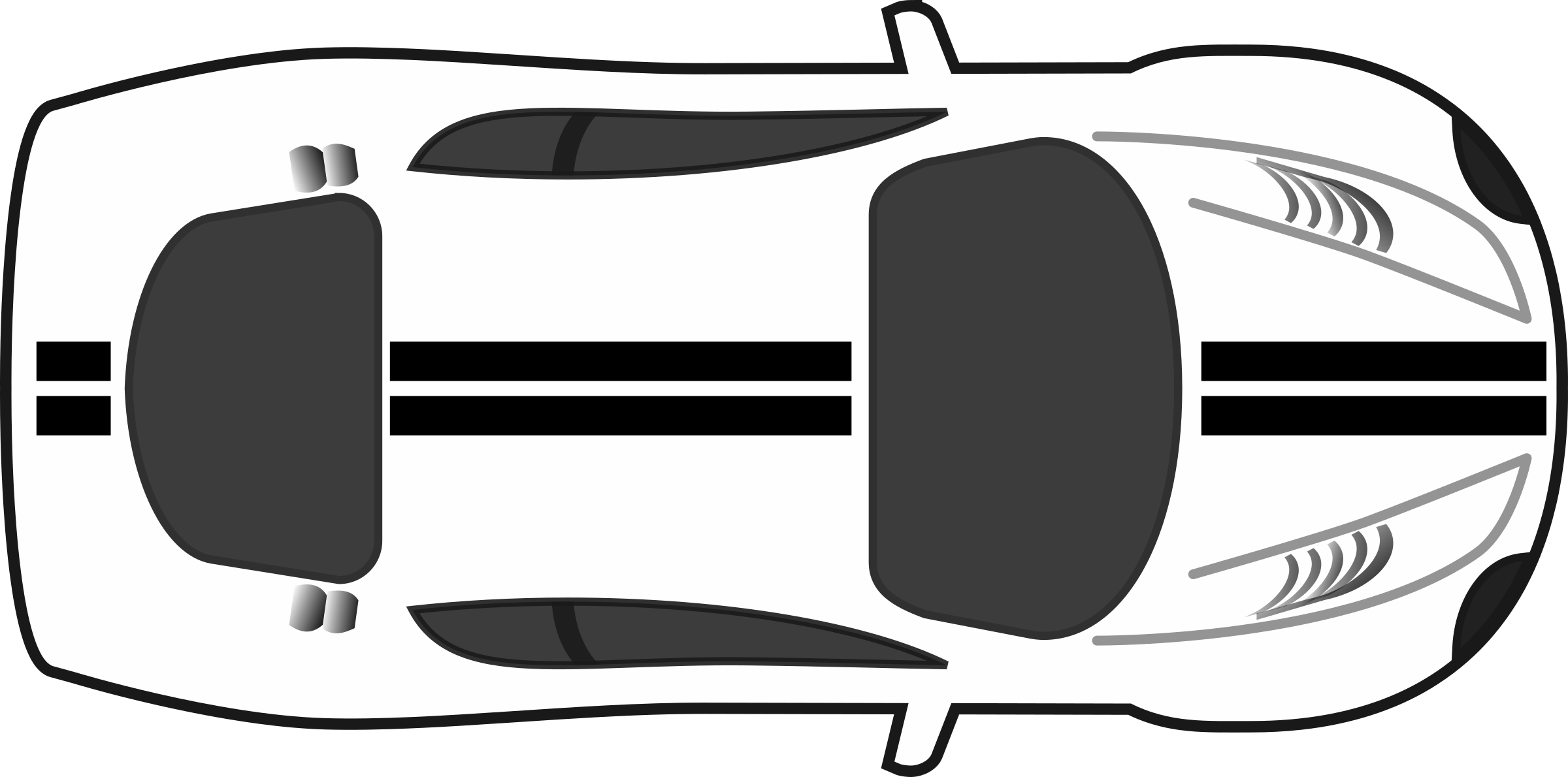 2400x1190 Car Top View Png Transparent Stock - Car Drawing Top