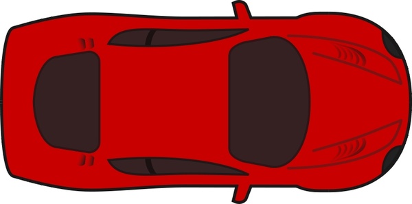 600x297 Red Racing Car Top View Free Vector In Open Office Drawing - Car Drawing Top