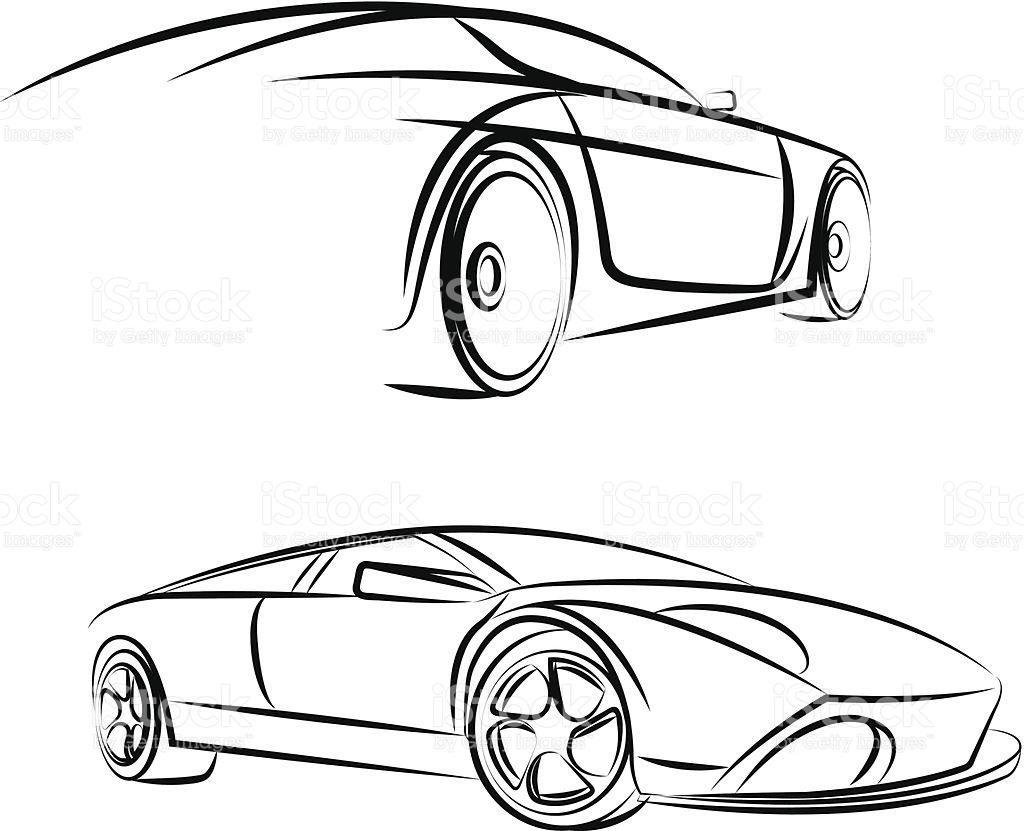 1024x831 Top Car Drawing Vector - Car Drawing Top