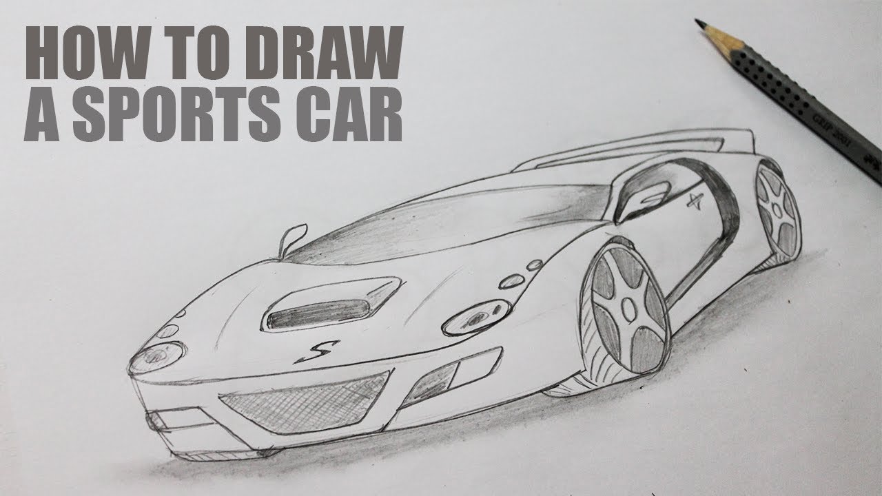 1280x720 How To Draw A Sports Car - Car Drawing Tutorial