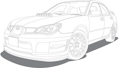 394x225 Line Drawing Vehicle Car Vector Free Vector In Adobe Illustrator - Car Drawing Vector