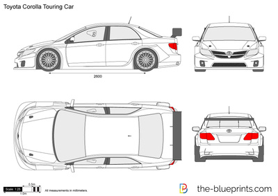 400x283 Toyota Corolla Touring Car Vector Drawing - Car Drawing Vector