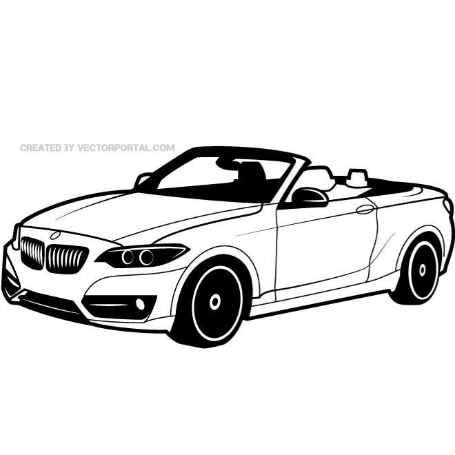 660x660 Vector Drawing Of A Bmw Car Etc - Car Drawing Vector
