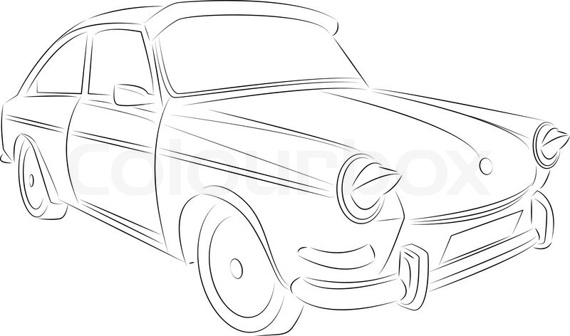 800x472 Classic Car Drawings - Car Drawing Vector