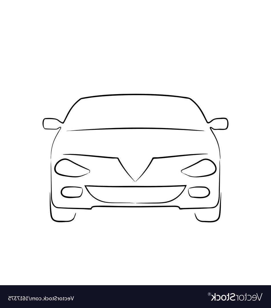 949x1080 Best Hd Front Of Car Drawing Vector Design Free Vector Art - Car Drawing Vector