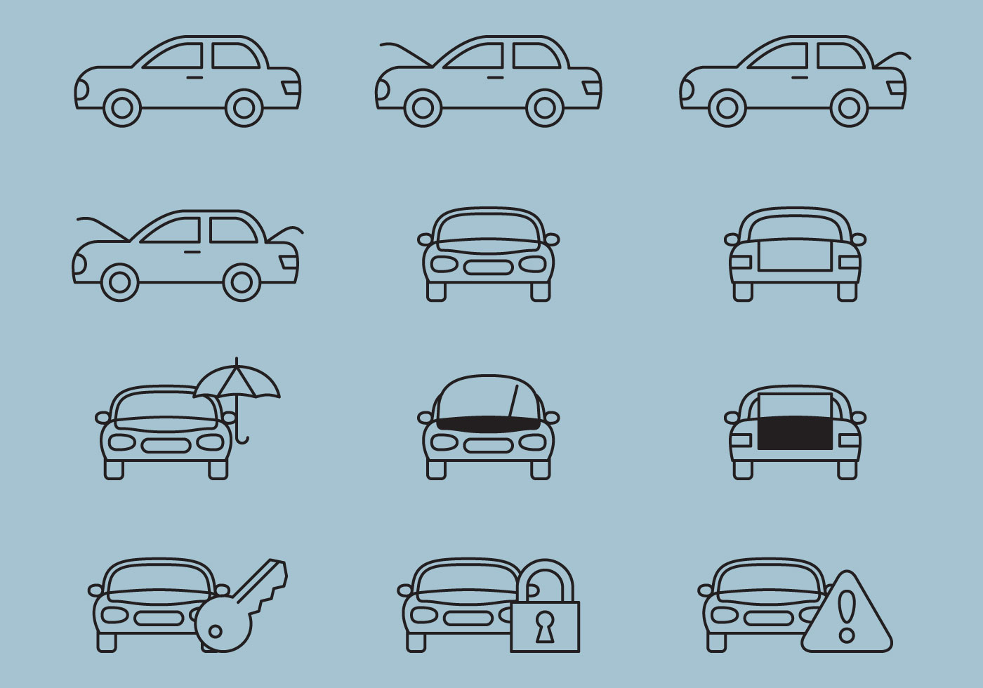 1400x980 Car Line Free Vector Art - Car Drawing Vector