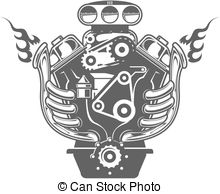 220x194 Car Engine Stock Illustration Images Car Engine - Car Engine Drawing