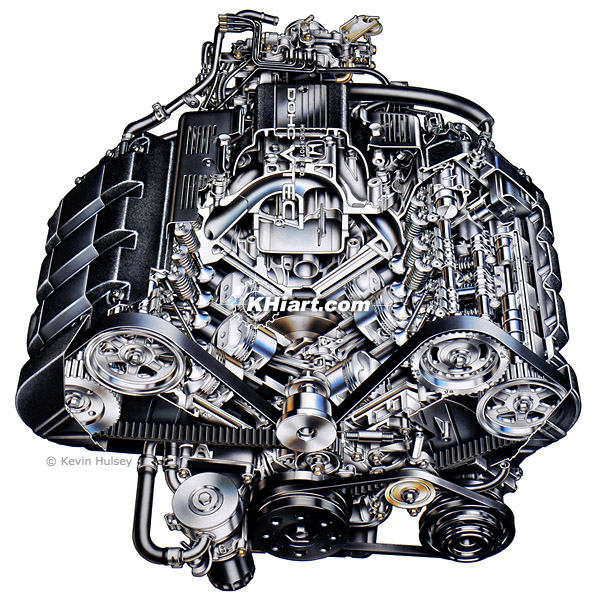 600x600 Car Engine Illustration Cutaways And Transmission Technical Drawings - Car Engine Drawing