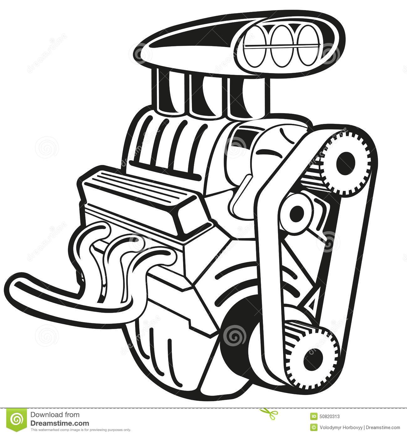1300x1390 Engine Drawing For Free Download - Car Engine Drawing