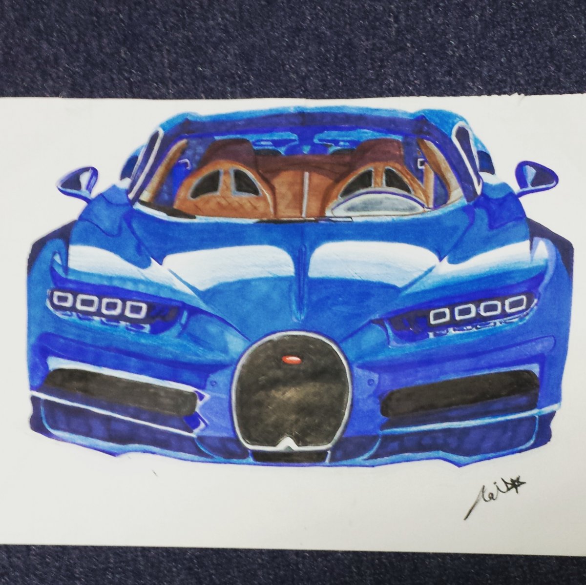 1200x1199 Bugatti Chiron Front View Drawing - Car Front View Drawing