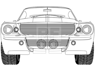 400x300 Sport Car Front View Vector Image Of Transportation Robertosch - Car Front View Drawing