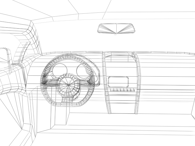 640x480 low poly car interior - Car Interior Drawing