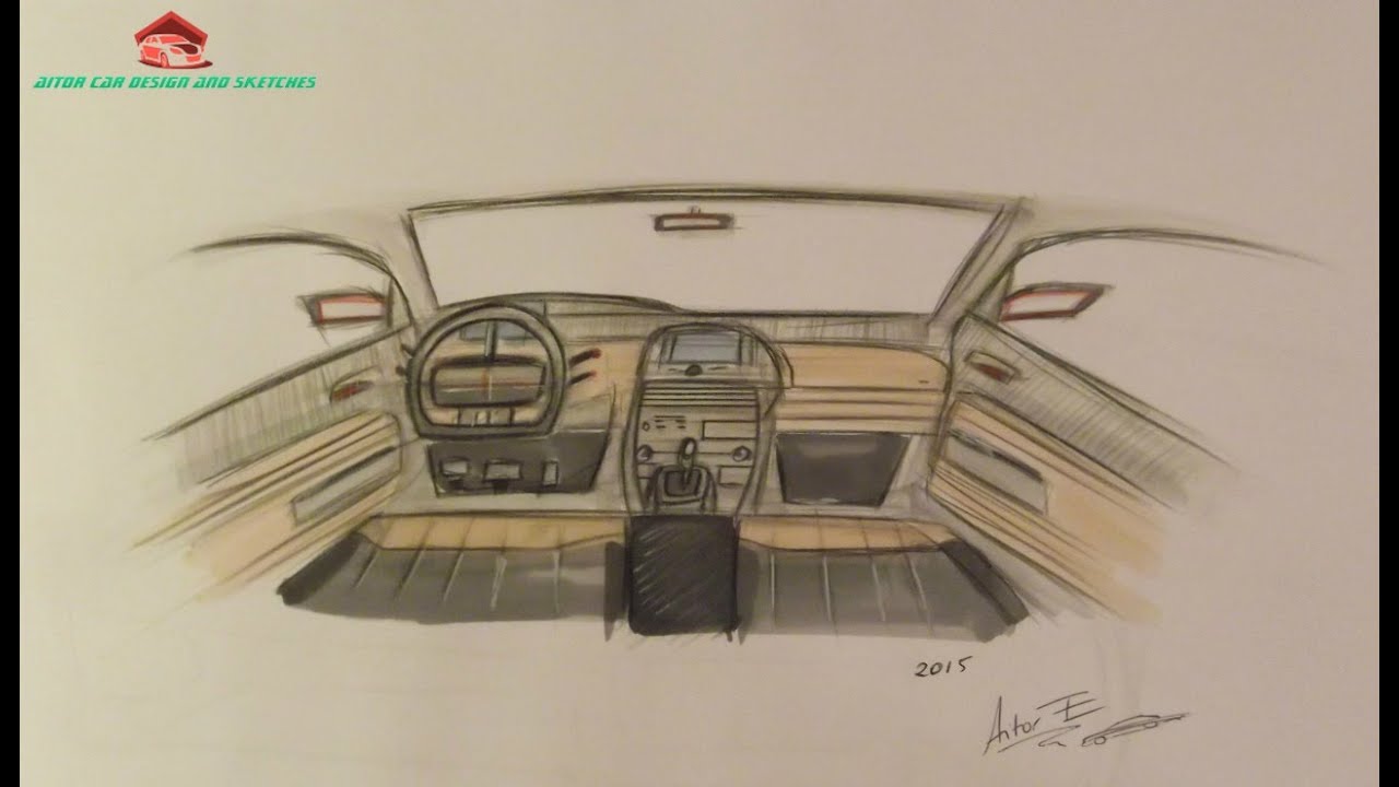 1280x720 car interior design sketch - Car Interior Drawing
