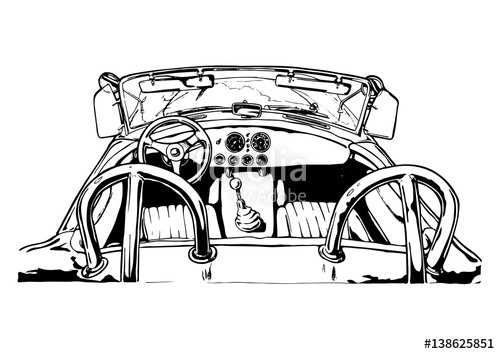 500x354 sport car interior stock image and royalty free vector - Car Interior Drawing