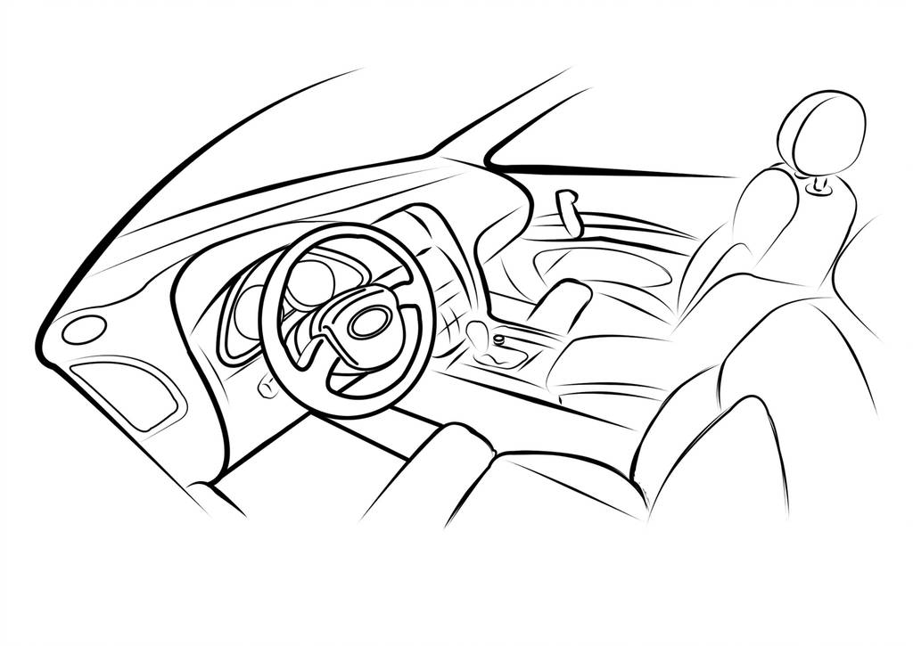 Car Interior Drawing At PaintingValley.com | Explore Collection Of Car ...