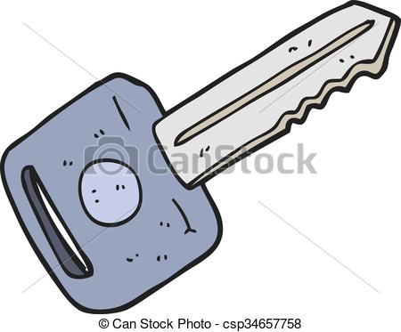 450x373 Freehand Drawn Cartoon Car Key - Car Key Drawing