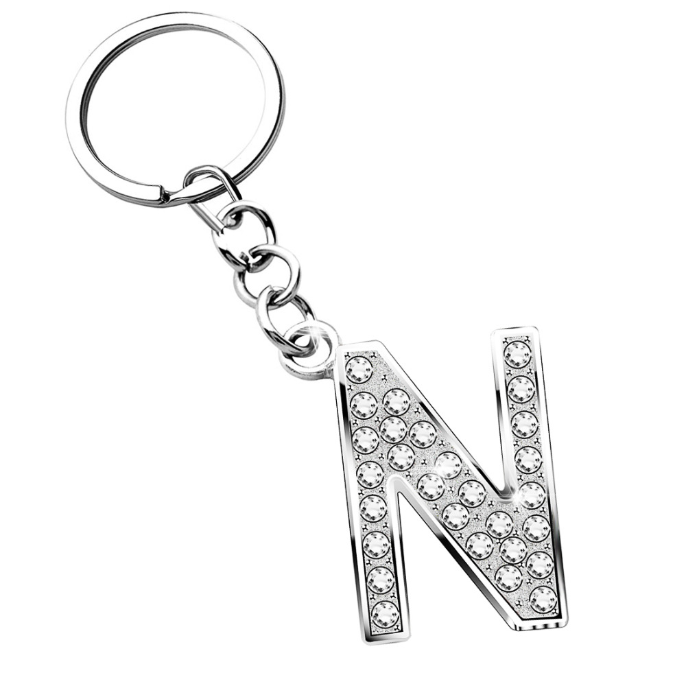 1000x1000 zoshi fashion letter n pendant keychains key rings crystal key - Car Key Drawing