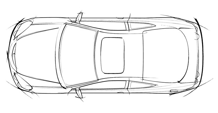 728x380 Car Concept Line Drawings - Car Line Drawing