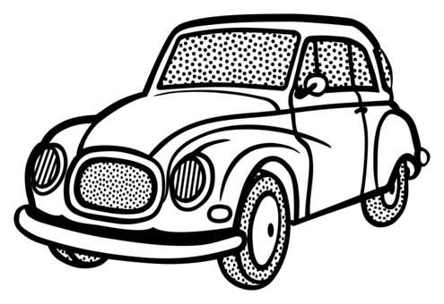 495x340 classic car line art drawing classic clip art cc0 - Car Line Drawing