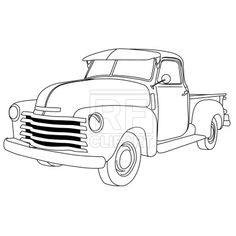 236x236 Old Car Line Drawing Chevy's Car Drawings, Drawings - Car Line Drawing