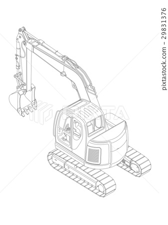 337x450 shovel car line drawing - Car Line Drawing