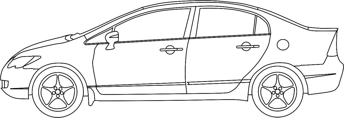 verna car drawing