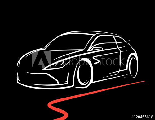 500x385 original concept car drawing with supercar sports vehicle line - Car Motor Drawing