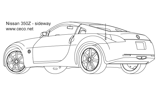 640x360 autocad drawing nissan sport car coupe automobile - Car Motor Drawing