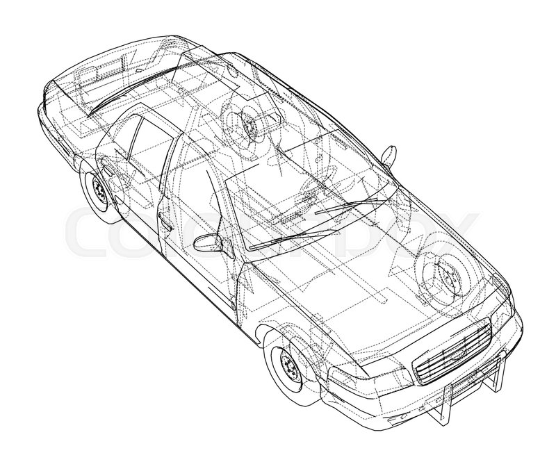 800x665 taxi outline drawing vector rendering stock vector colourbox - Car Outline Drawing