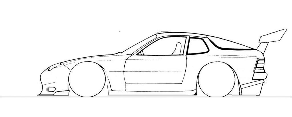 1024x412 Car Drawings Outline - Car Outline Drawing