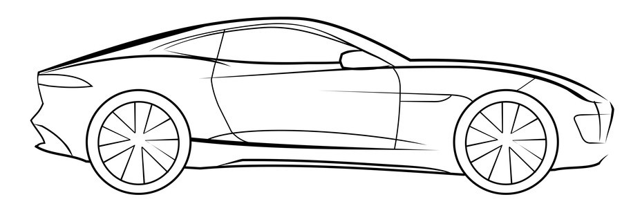 Car Outline Drawing at PaintingValley.com | Explore collection of Car
