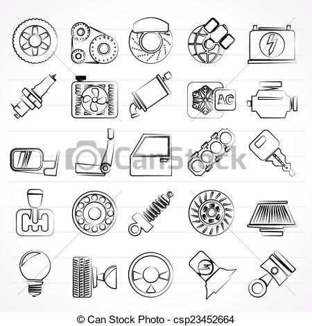 Car Parts Drawing at PaintingValley.com | Explore collection of Car