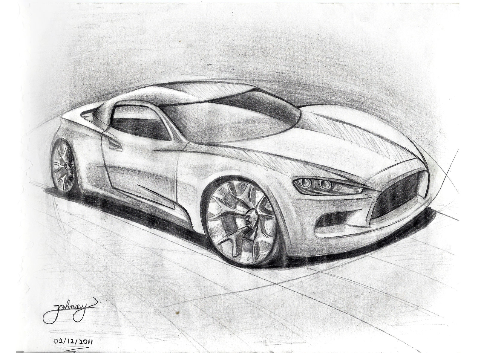 Car Pencil Drawing at PaintingValley.com | Explore collection of Car ...