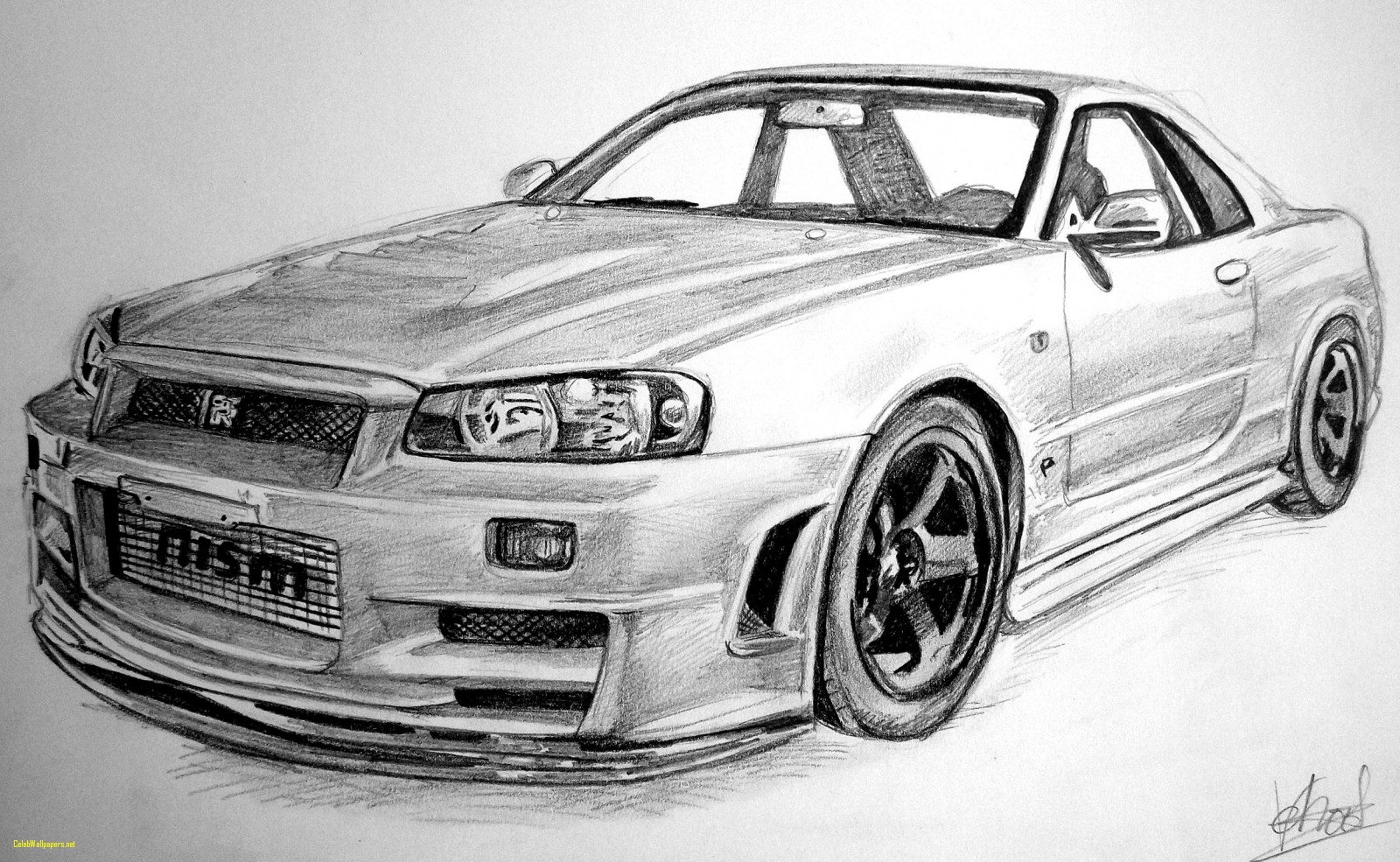 car pencil sketch drawing easy