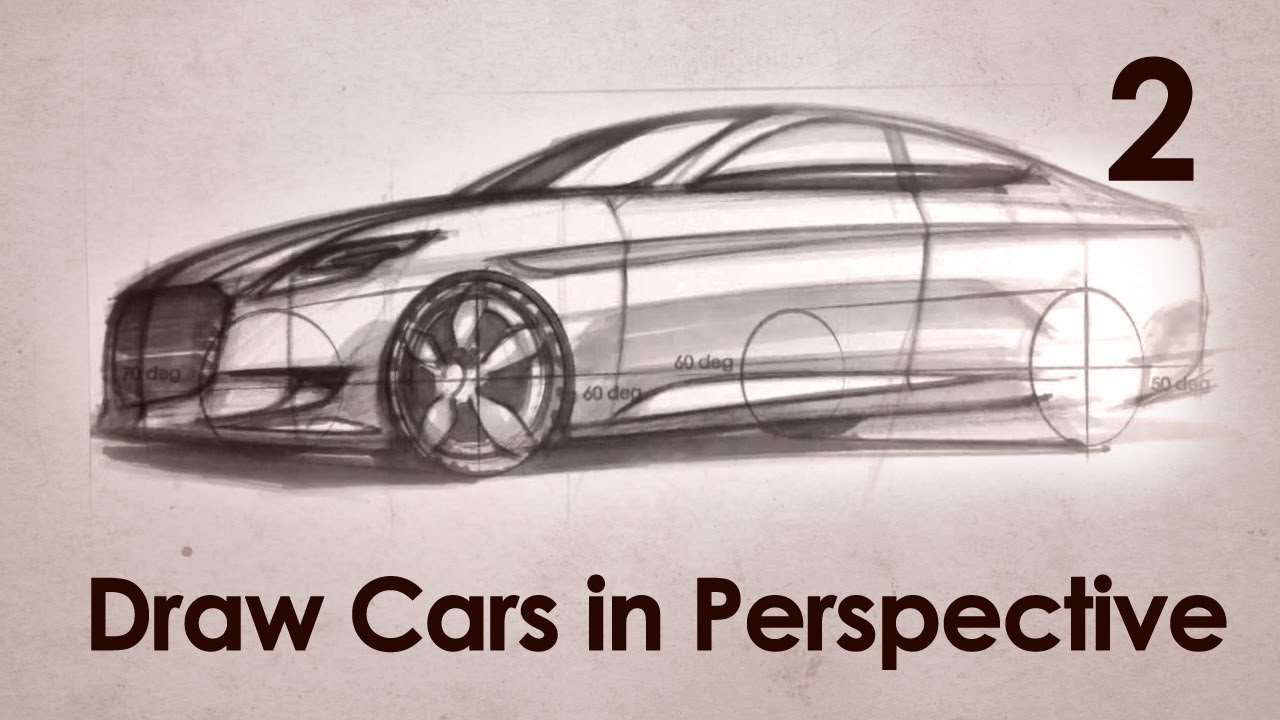 1280x720 How To Draw Cars In Perspective Part - Car Perspective Drawing
