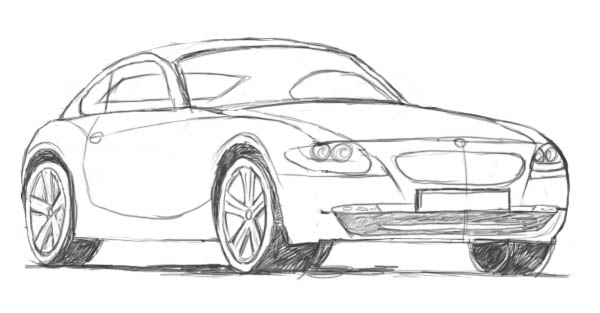 600x313 How To Draw Cars - Car Perspective Drawing