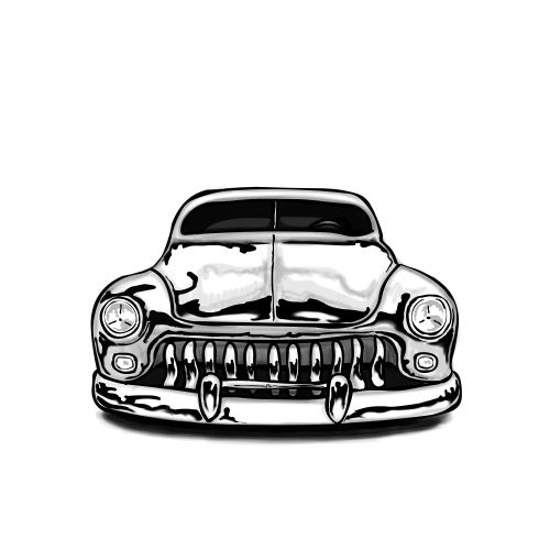 500x500 Ford Mercury Car Tattoo Flash Design - Car Profile Drawings