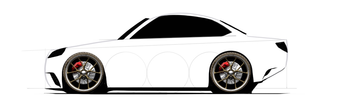 1199x386 How To Draw Cars Easy Step - Car Profile Drawings