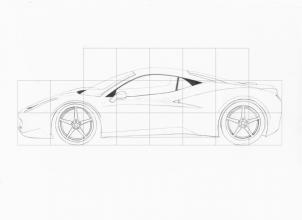 302x220 How To Sketch A Car, Step - Car Profile Drawings