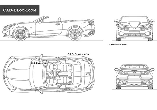 540x380 Car Autocad Drawing Free Download - Car Profile Drawings