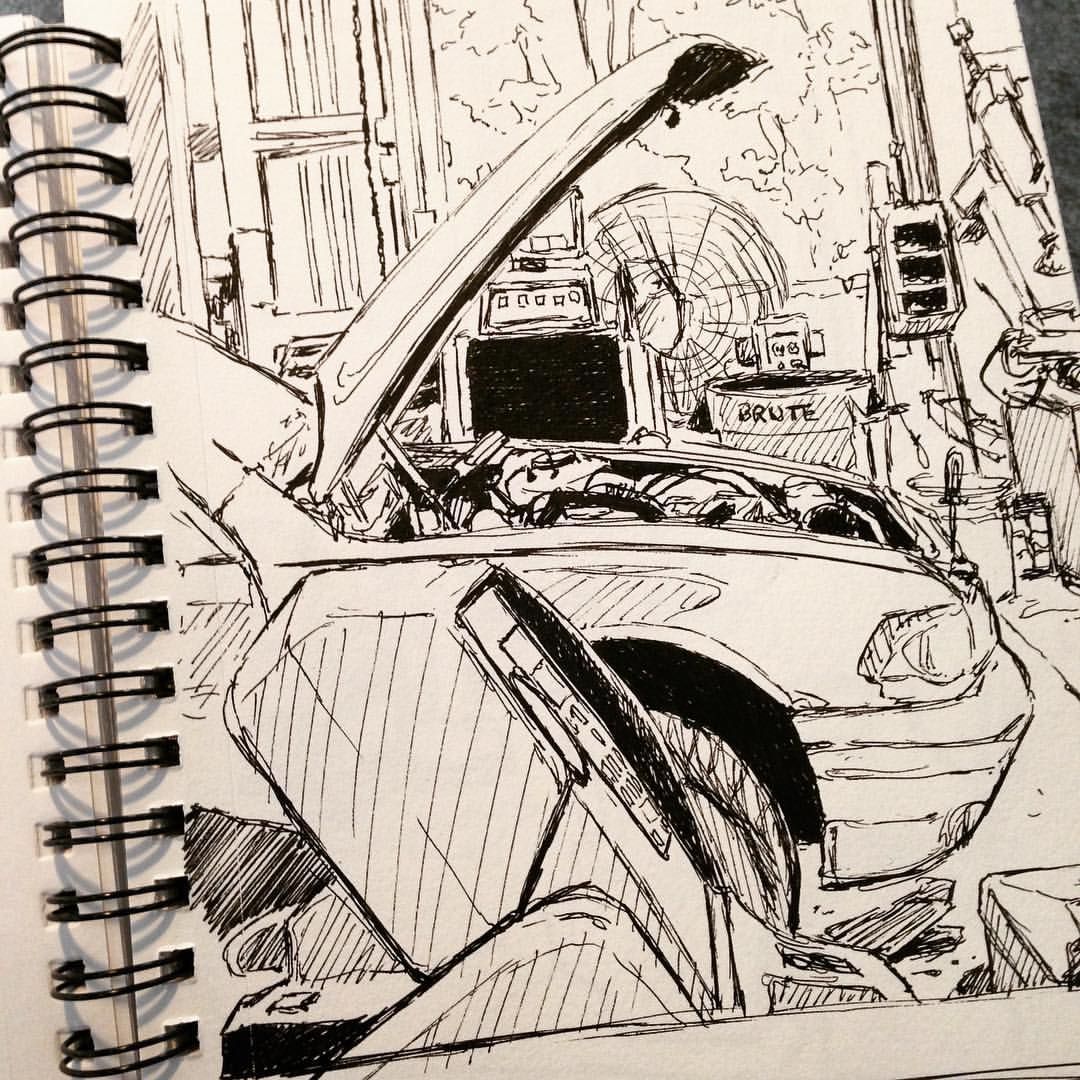 1080x1080 guess where i'm - Car Repair Drawing