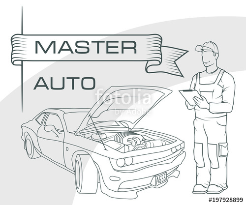 500x417 auto service logo sar repair shop auto workshop car mechanic - Car Repair Drawing