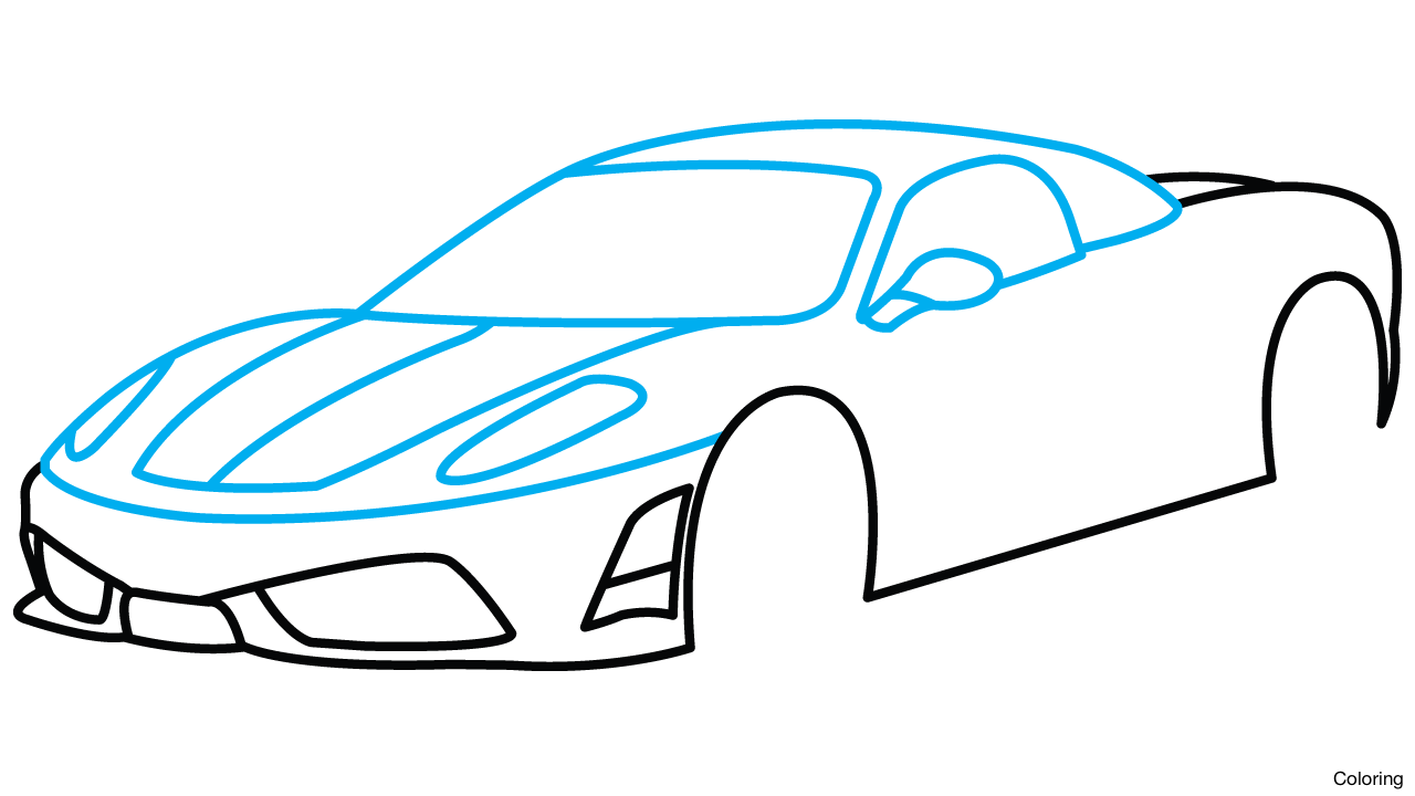 1280x720 Collection Of Free Lowrider Drawing Side View Download On Ui Ex - Car Side View Drawing