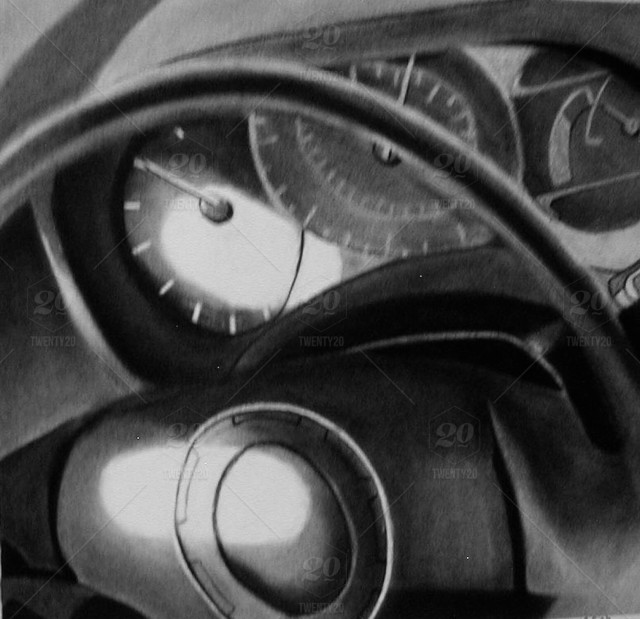 640x619 charcoal drawing of car steering wheel stock photo - Car Steering Wheel Drawing