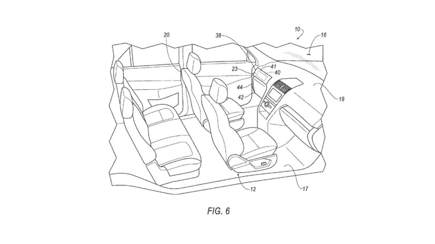 889x500 ford patents removable steering wheel, pedals for autonomous cars - Car Steering Wheel Drawing
