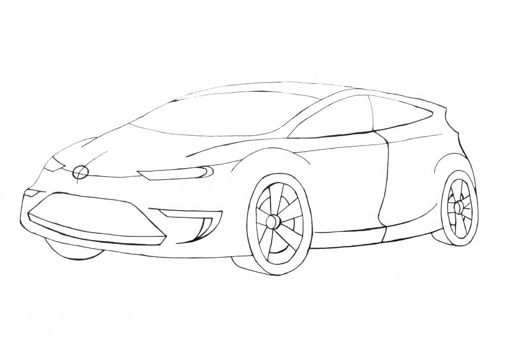 Рисунок карандашом тойота gt86